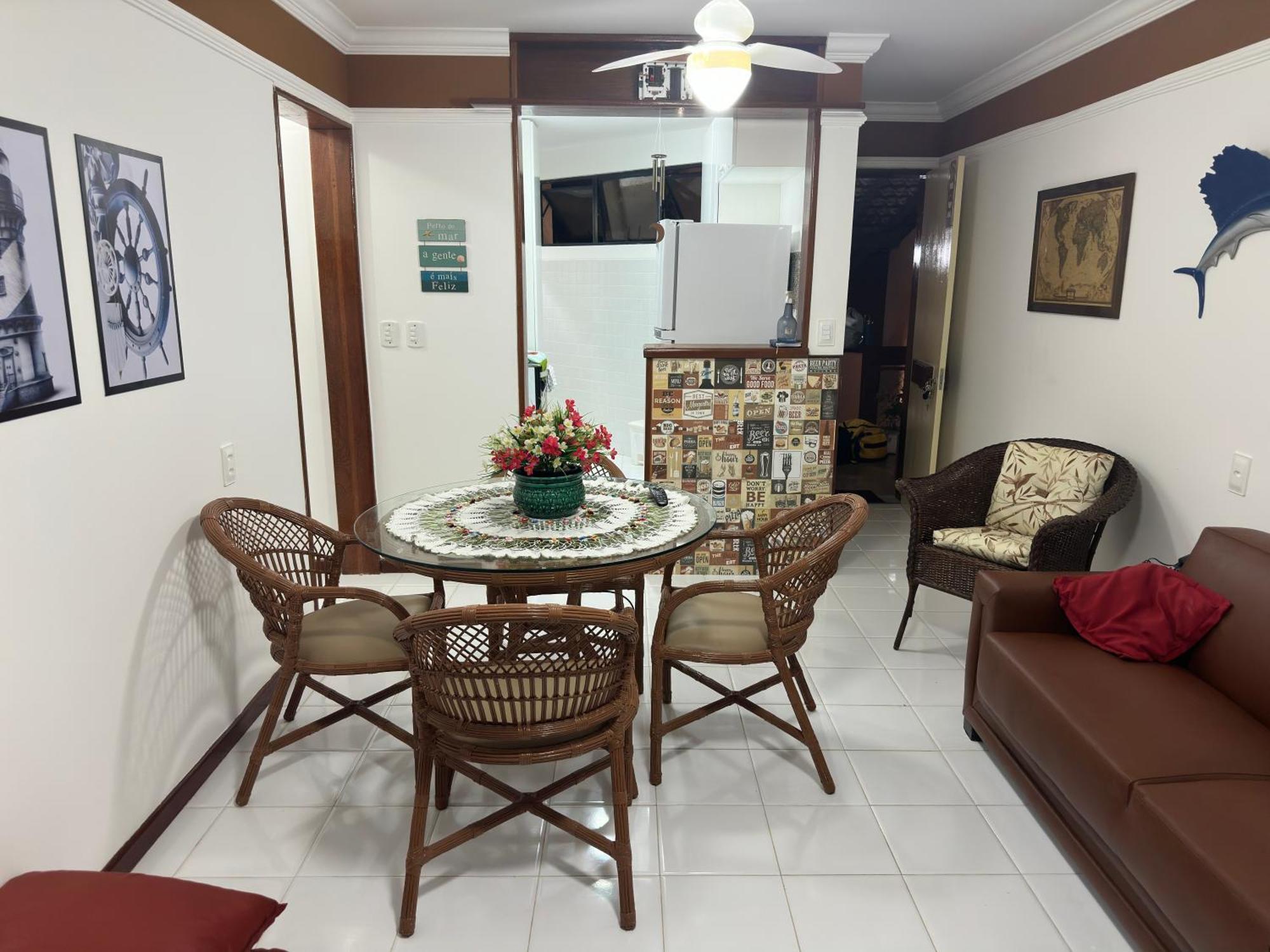 Flat Guarajuba - 3 Quartos 2 Andar A Beira Mar - Pe Areia - Governanca Com Arrumadeira E Wi Fi Inclusos